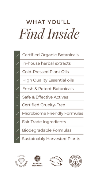 Ingredients of organic skincare products