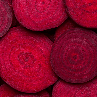 Sliced red beets, close-up