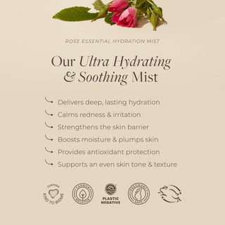 Apoterra Essential Hydration soothing mist calms redness, strengthens skin barrier, and support even skin tone
