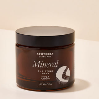 Apoterra Mineral Purifying Mask main product image in amber jar