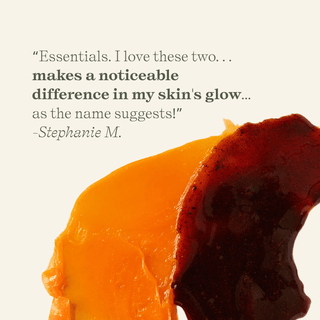 Apoterra's Ultimate Masking Duo customer review highlighting skin glow