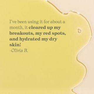 Vetiver Oil Cleanser by Apoterra customer review highlights cleared skin and reduction in red spots
